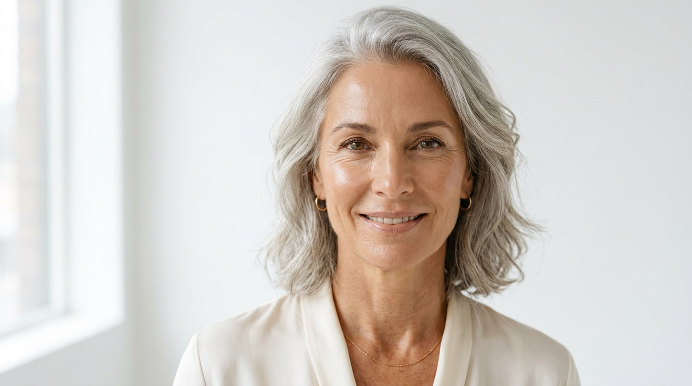 Woman with radiant, healthy-looking skin