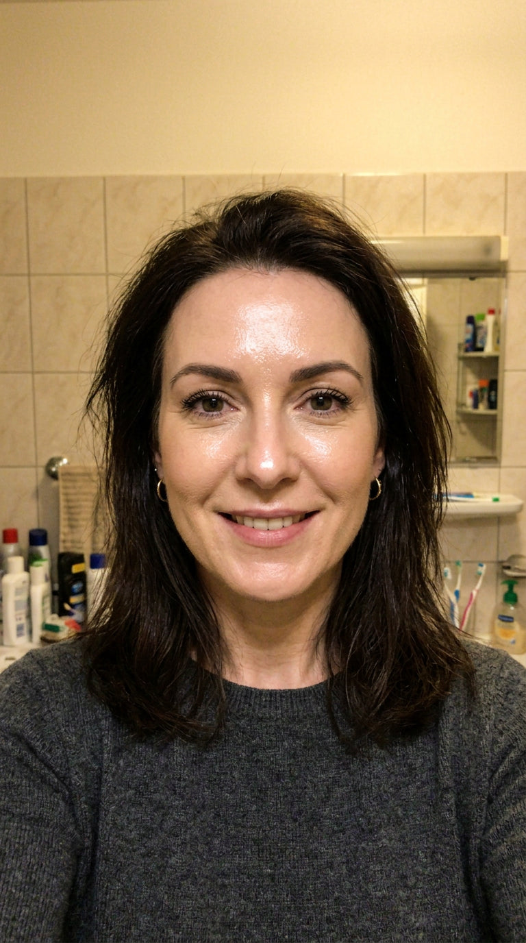 Sandra, 47 — wearing Vera Lane Tone Adapting Foundation